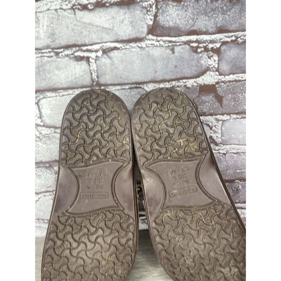 Birkenstock Clog Brown Leather Buckle Strap Clogs Shoes Women Sz 38EU/7.5M US M5 - Picture 9 of 16